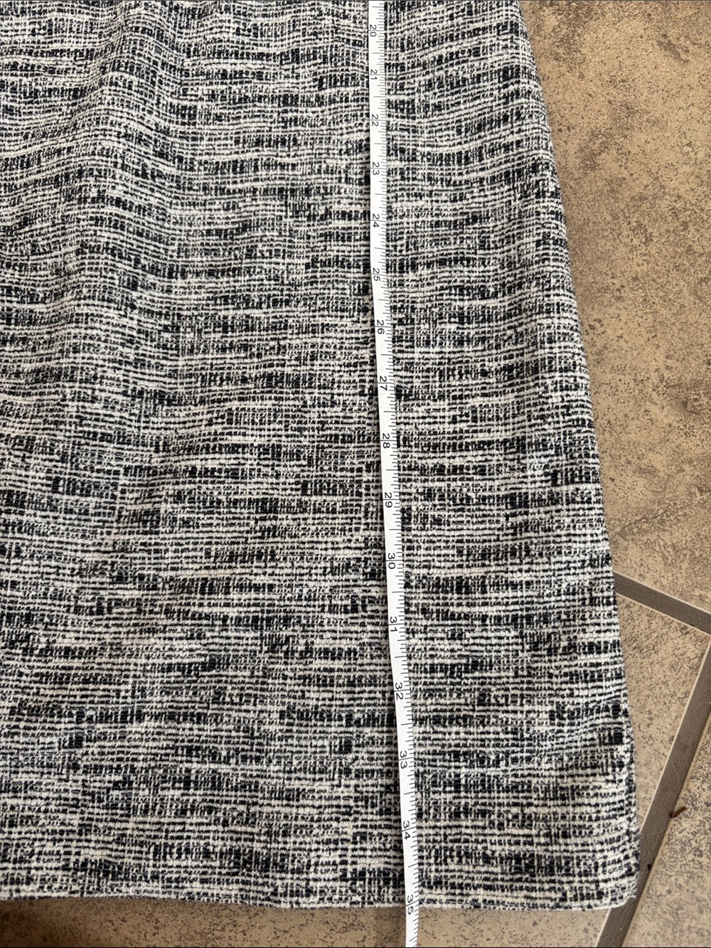 Banana Republic Black and Gray Tweed V-Neck Mini Dress - Picture 5 of 5
